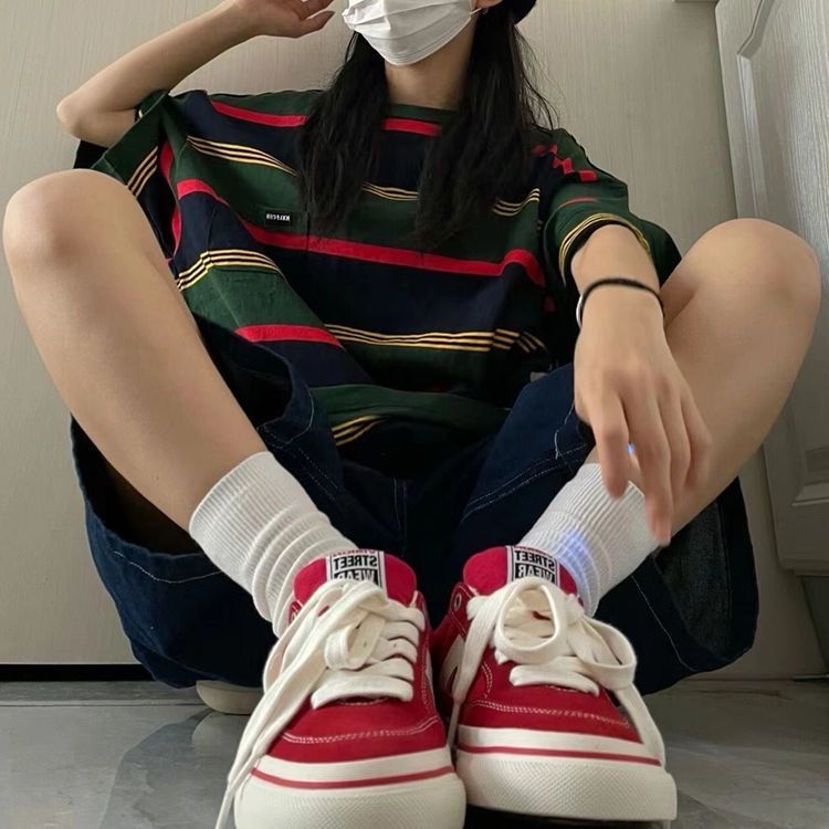 Giày slip on Bằng Vải canvas Cổ Thấp Màu Trơn Thời Trang Mùa Hè 2021 Dành Cho Nữ