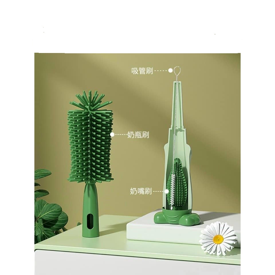 Dụng cụ cọ rửa bình sữa silicon mẫu mới tiện dụng