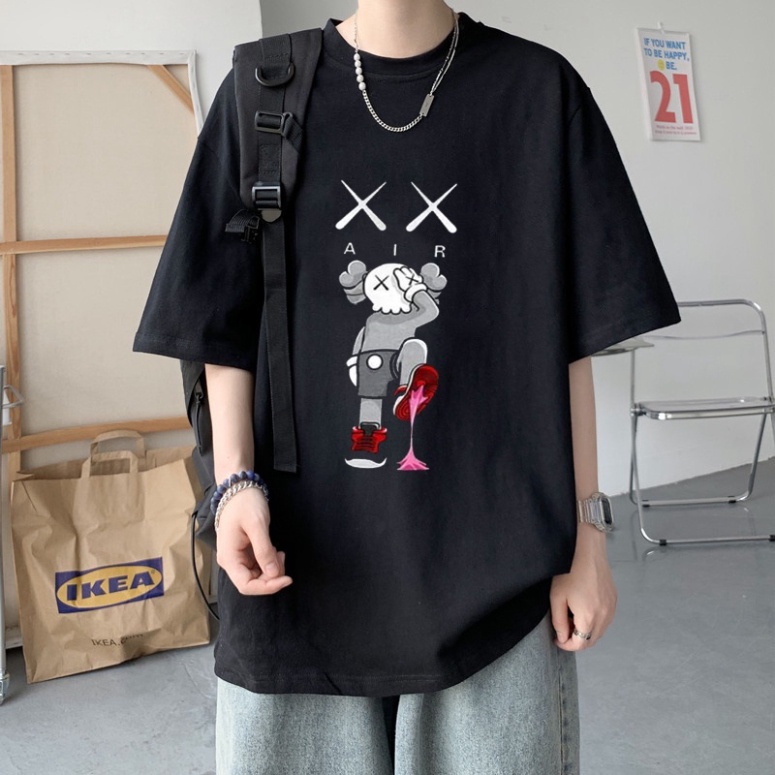 Áo thun nam nữ unisex tay lỡ, áo phông cotton from rộng Oversize phong cách đường phố