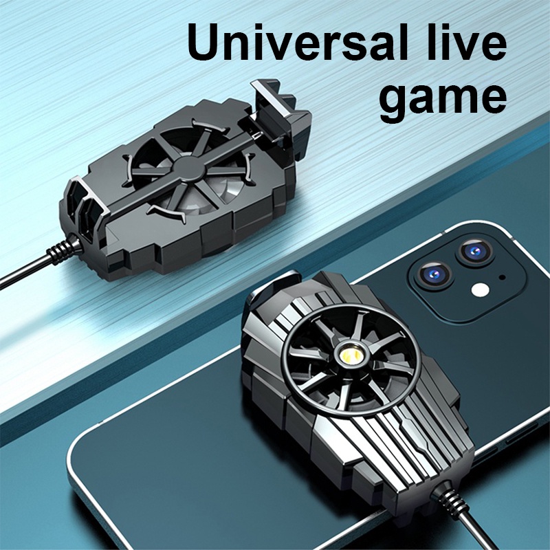 Quạt Tản Nhiệt Điện thoại MEMO G6/H15 Gaming chơi PUBG FF ROS Siêu lạnh, hiển thị nhiệt độ, LED RGB, Kẹp 2 chiều