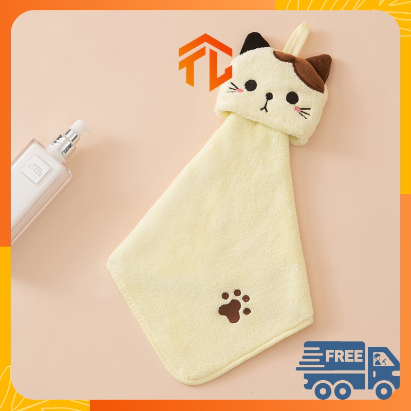 ⭐️KHĂN LAU TAY  CÓ MÓC TREO-SIÊU THẤM NƯỚC HÌNH THÚ CƯNG
