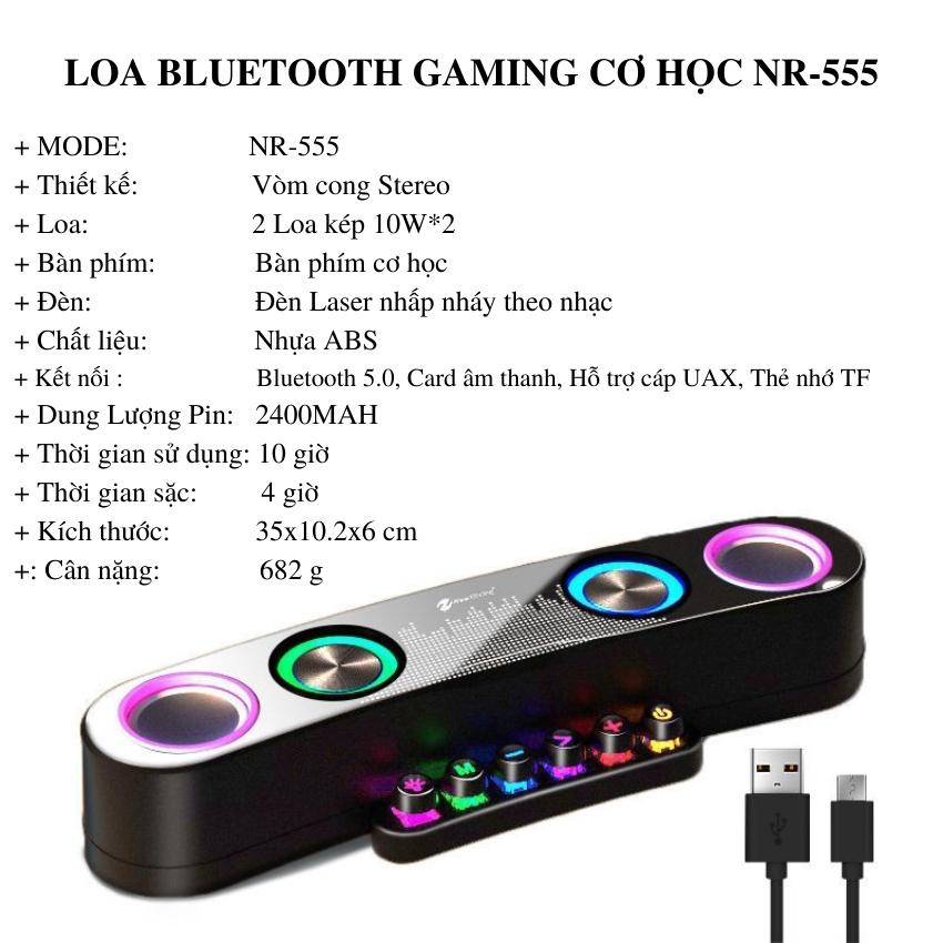 Loa Bluetooth Gaming NR555 Hiệu Ứng Âm Thanh Vòm Dolby Atmos