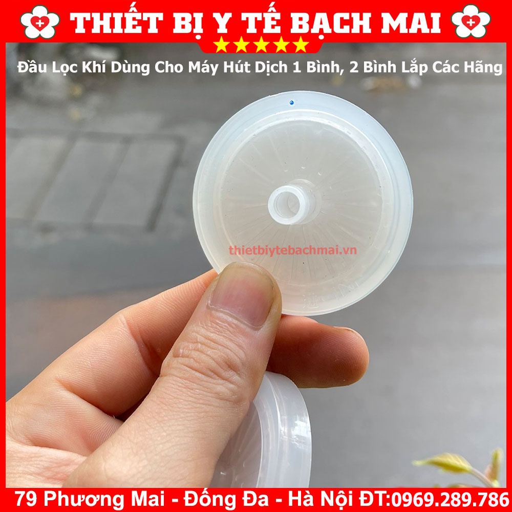 Đầu Lọc Máy Hút Dịch 1 Bình, 2 Bình Cho Tất Cả Các Hãng Yuwell, Lucass, Oromi, Alkato, Alpok2...