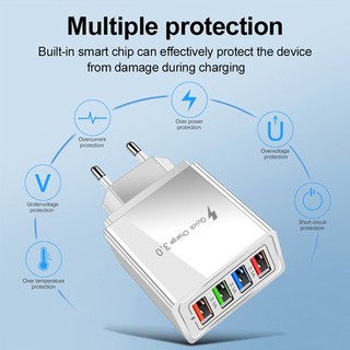 Củ Sạc Đa Năng QC 3.0 Với 4 Cổng USB