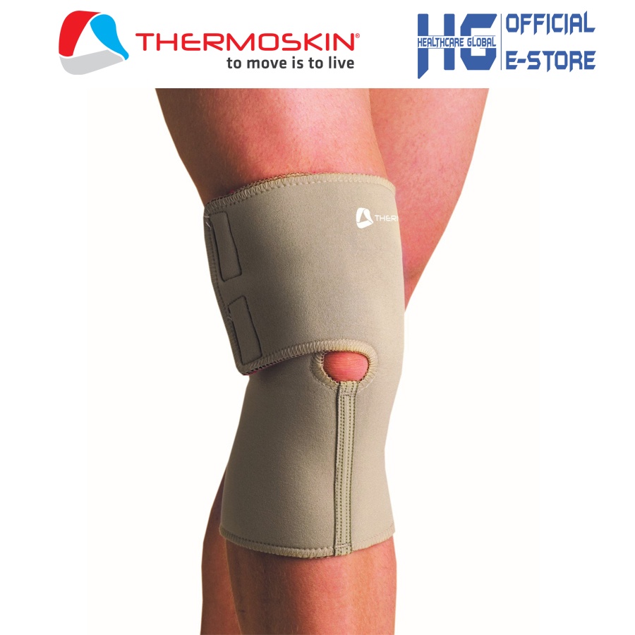 Băng nẹp khớp gối hai bên THERMOSKIN giúp điều chỉnh độ nén cho cơ bắp đùi và gân khoeo | An toàn khi chơi thể thao