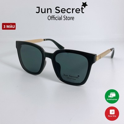 Kính mát thời trang nữ cao cấp Jun Secret gọng nhựa đính kèm kim loại,tròng kính chống tia UV JS6035