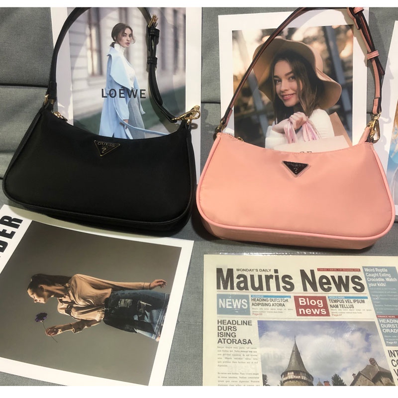 Túi Xách Vải Đeo Vai Dáng Dài Màu Kẹo Ngọt Đơn Giản Thời Trang Mới Cho Nữ