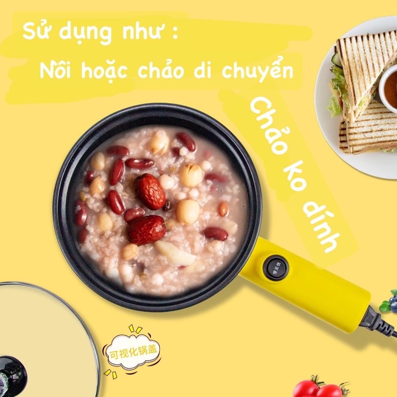 nồi lẩu đa năng con vịt mini kèm xửng hấp inox304..