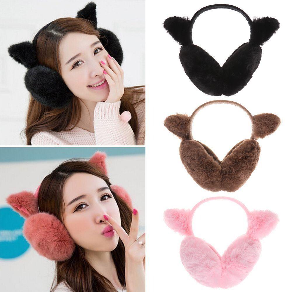Bông Chụp Tai Giữ Ấm Mùa Đông Kiểu Dáng Xinh Xắn