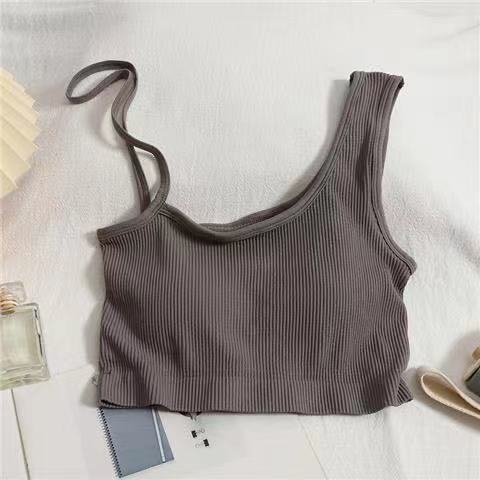 Áo Tank Top Hai Dây Ôm Dáng Có Miếng Đệm Ngực Cho Nữ