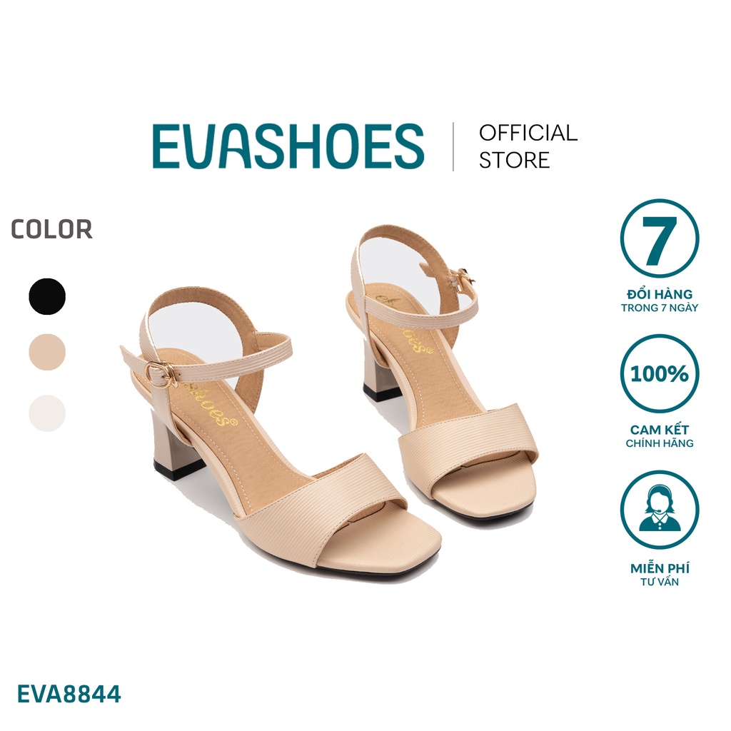 Sandal Cao Gót Quai Ngang 6cm EVASHOES EVA8844