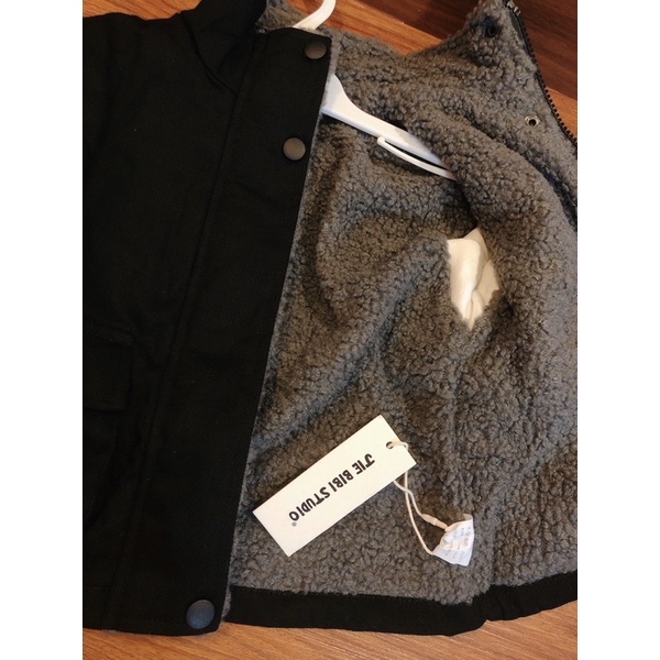 Khoác kaki dày lót lông phối len bé trai hàng qc siêu đẹp