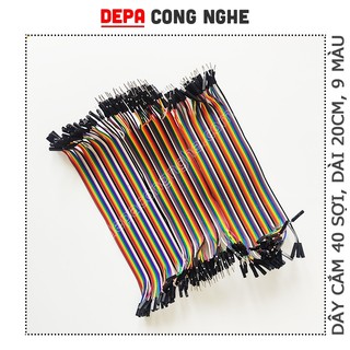 Dây cắm 40 sợi, dài 20cm, 3 loại cái-đực, đực-đực, cái-cái,cắm breadboard