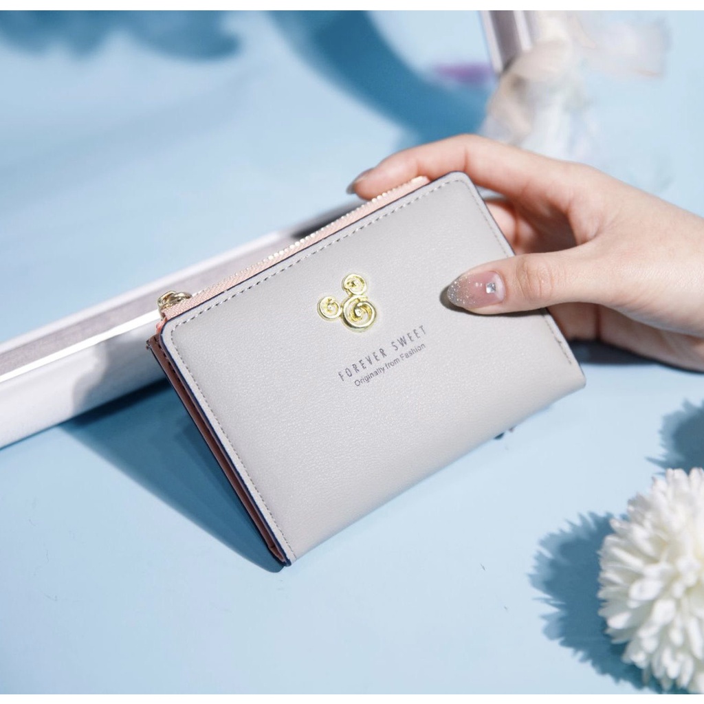 Ví ngắn nữ Hagu mini gấp gọn 592 kiểu dáng dễ thương