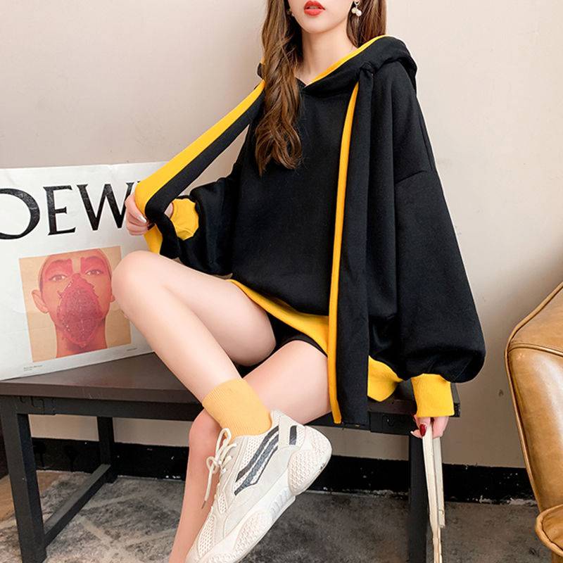 Áo Hoodie Mùa Đông Dáng Suông Dễ Thương Phong Cách Hàn Quốc Cho Nữ