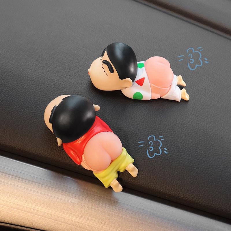 Crayon Xiaoxin Cartoon Cute Soft Ass Doll Figurine Garage Kits Creative Car Decoration Model Cartoon Anime v4eT