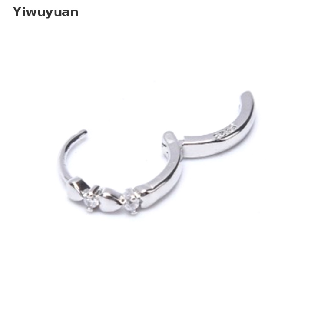 < Yiwuyuan > Khuyên Tai Bạc 925 Hình Trái Tim Đốt Cháy Mỡ Thừa Giảm Cân