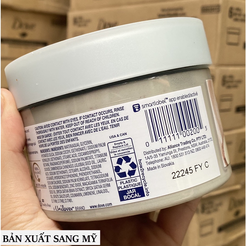 Tẩy Da Chết Toàn Thân, Body DOVE Exfoliating Body Polish 298g