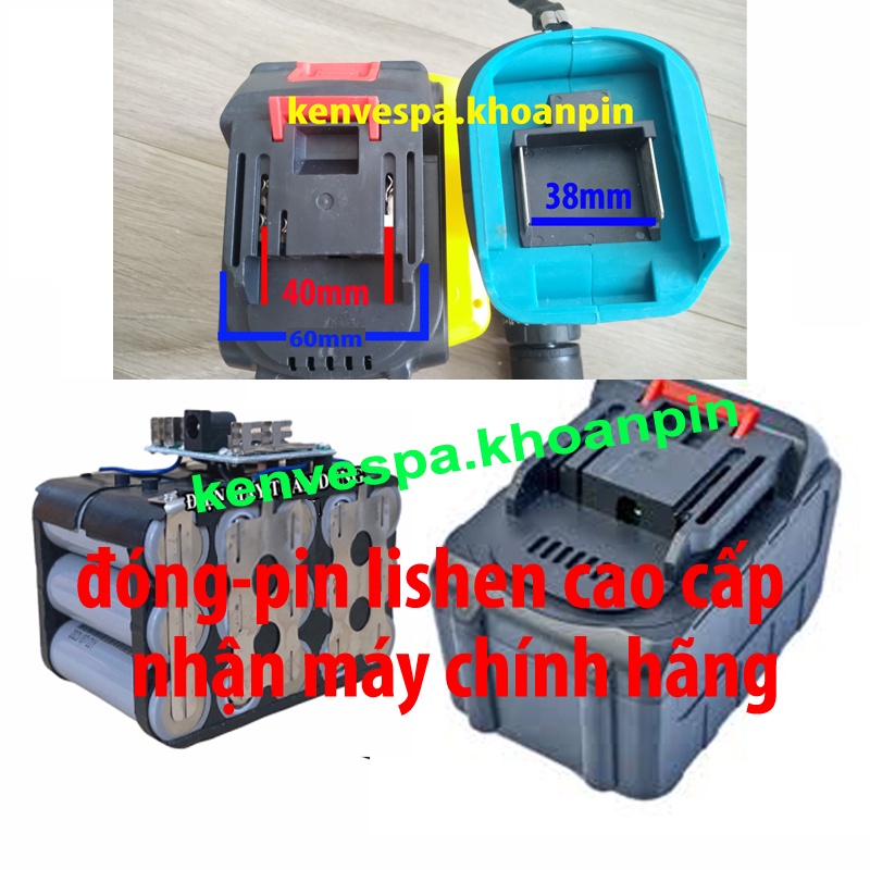 Pin đóng lishen 10 cell 15cell 18v 21v xả cao sử dụng cho máy bu lông máy mài Makita chính hãng và makita trung quốc