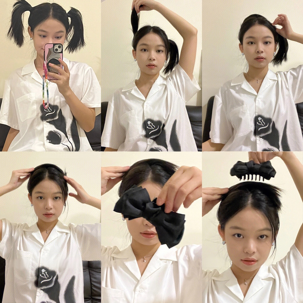 Kẹp tóc hình nơ đơn giản thời trang kiểu Hàn thanh lịch cho phái nữ