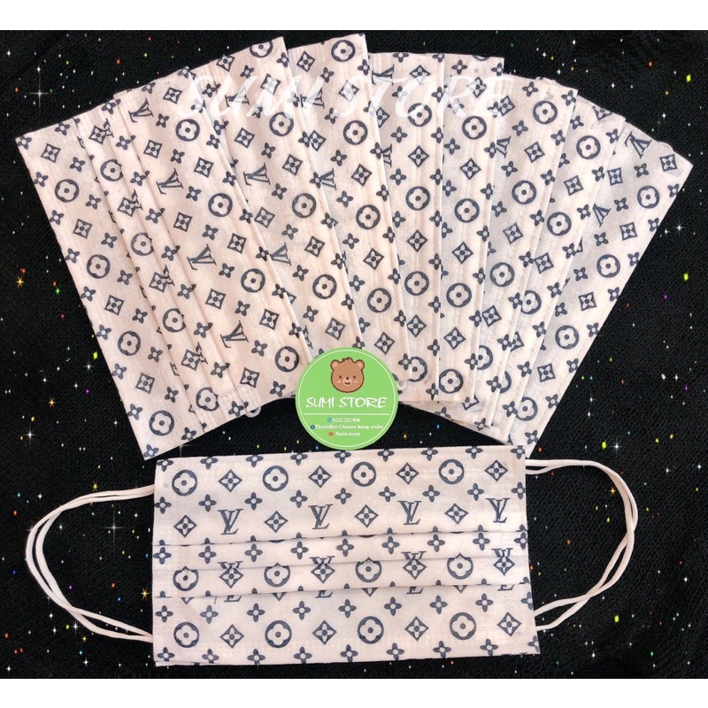 Khẩu trang vip người lớn in hoạ tiết Mashi Maro