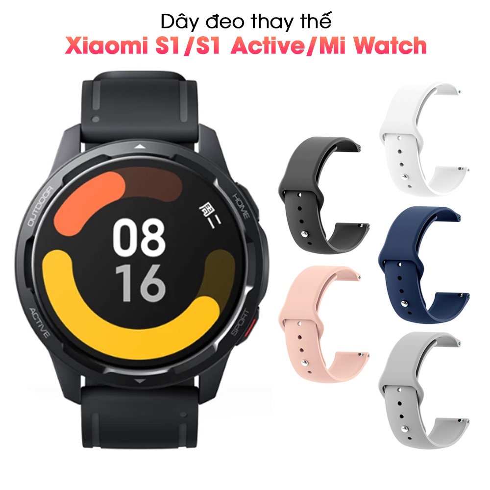 Dây đeo thay thế silicone Xiaomi Watch S1 / S1 Active / Mi Watch / Watch Color Sport chốt tháo nhanh đồng hồ thông minh