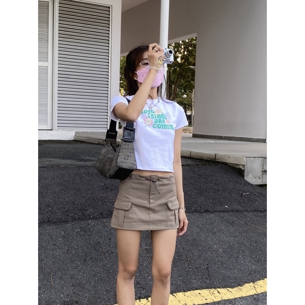 Mini Pocket Skirt - Chân váy ngắn túi hộp dáng chữ A nhẹ có lót quần - Piceise