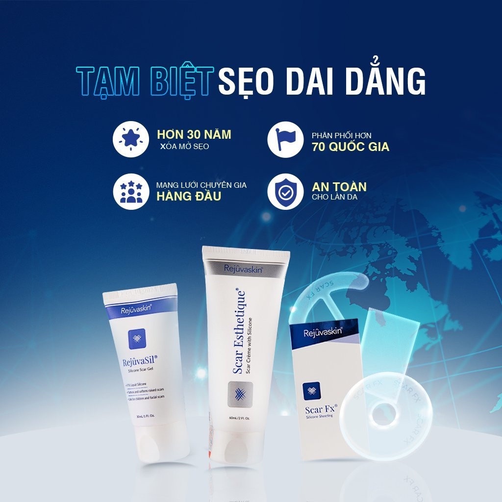 Kem xóa sẹo Scar Esthetique chính hãng Rejuvaskin xóa sẹo thâm, lấp đầy sẹo rỗ, sẹo lõm 10ml/30ml/60ml - Hẻm Cosmetic