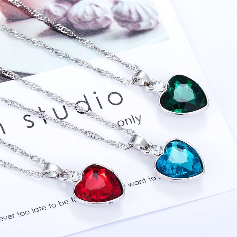 Mới Mặt Vòng cổ Hình Trái Tim Bằng Hợp Kim Diy