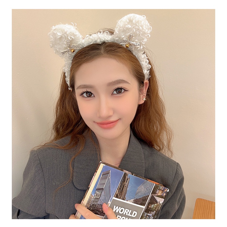 Băng Đô Cài Tóc Bằng Lông Nhung Phong Cách Công Chúa Dễ Thương Cho Nữ