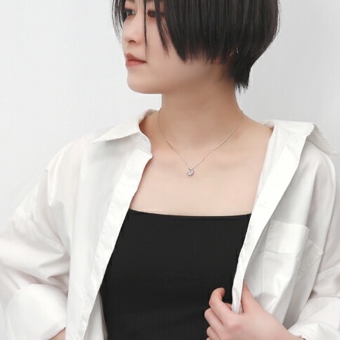 [L2M] SET 5 MÓN gồm dây chuyền mặt TRĂNG SAO và 4 cặp bông tai thời trang phong cách Hàn Quốc xinh xắn