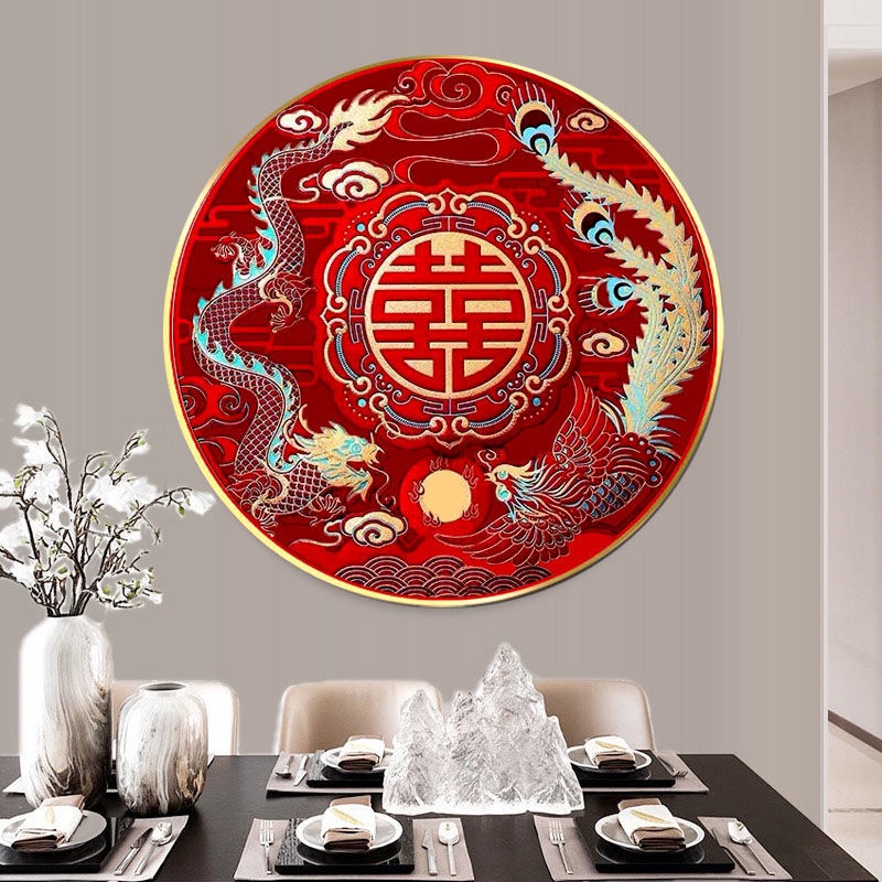 Bộ Dụng Cụ Thêu Tranh Chữ Thập Hình Tròn Bằng Sợi Cotton Phong Cách Trung Hoa Trang Trí Phòng