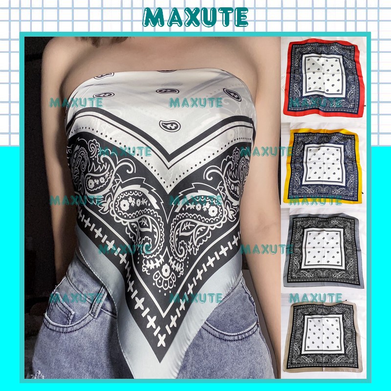Khăn Lụa Vuông Quàng Cổ Turban Bandana 70x70 cm K70101