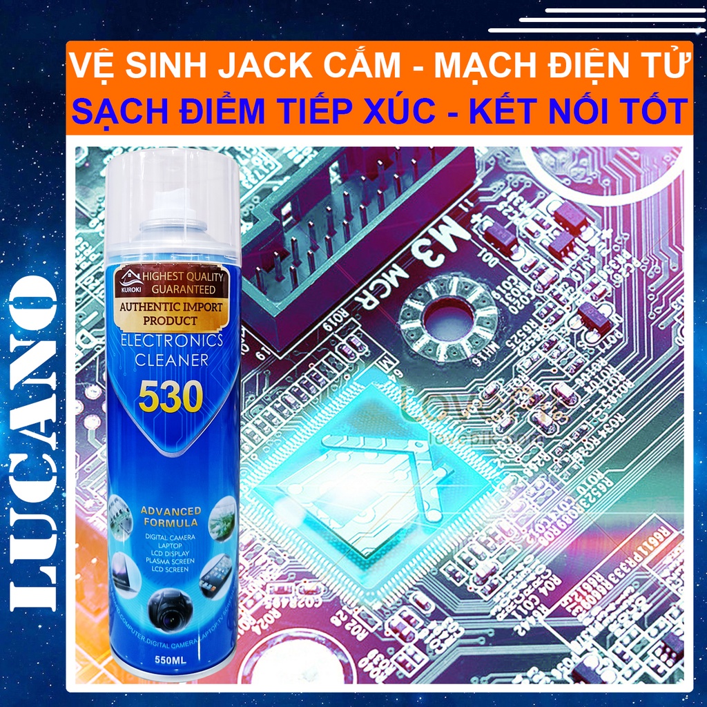 Vệ Sinh Mạch Điện - Nước Tẩy Vi Mạch - Tẩy Rửa Đầu Nối, Điểm Tiếp Xúc, Dây Jack, Phích Cắm - HERIOS Electronic