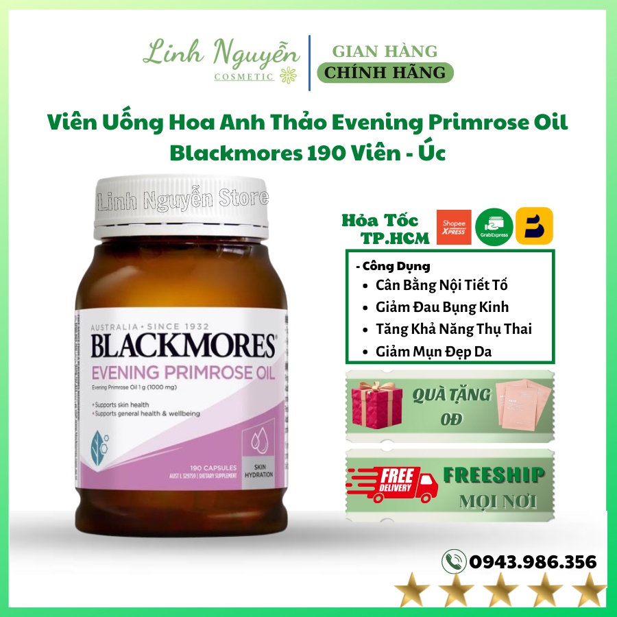 Viên Uống Hoa Anh Thảo Evening Primrose Oil Blackmores 190 Viên - Úc