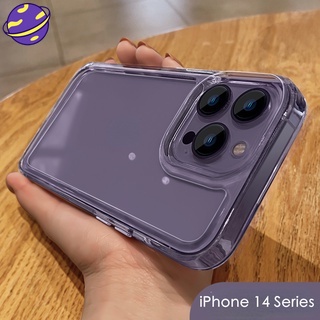 Ốp Điện Thoại Acrylic Màu Tím Trong Suốt Chống Sốc Sang Trọng Cho iPhone 14 13 12 11 Pro Max 14Plus