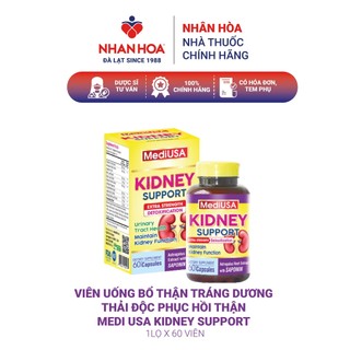 Viên uống bổ thận tráng dương thải độc phục hồi thận Medi USA Kidney Support hộp 60 viên