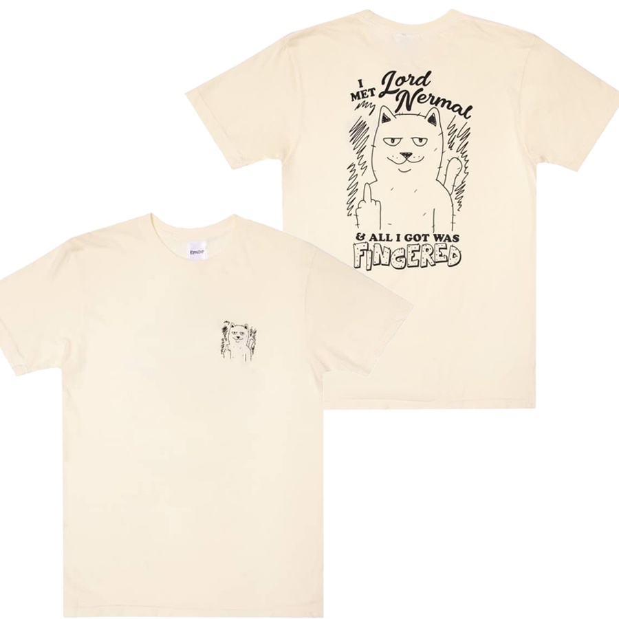 Ripndip Áo Thun Tay Ngắn In Hình Chú Mèo Vui Nhộn Cho Cặp Đôi