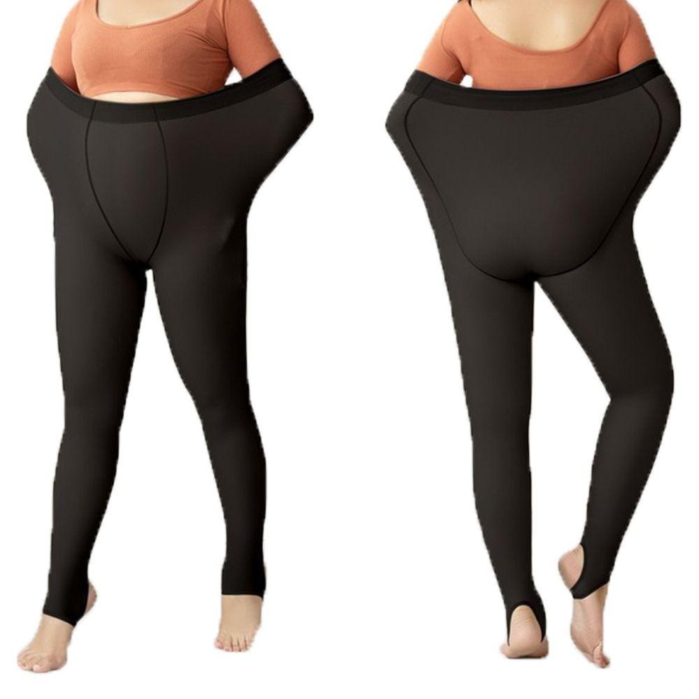 FALLFORBEAUTY Quần Legging Len Dày Dặn Lưng Cao Co Giãn Giữ Ấm Mùa Thu Plus Size Phong Cách Hàn Quốc Cho Nữ