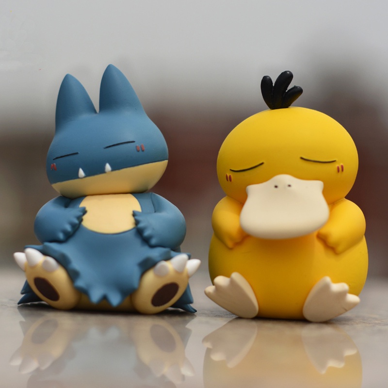 Mô Hình Nhân Vật Psyduck Snorlax Gonbe Đang Ngủ Hoạt Hình Pokemon Bằng Pvc