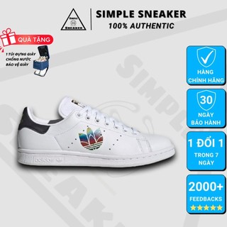 Giày Stan Smith Chính Hãng 💙FREESHIP💙 Adidas Stan Smith Gót Đen Trefoil- Giày Thể Thao Adidas Stan Smith- Simple Sneaker