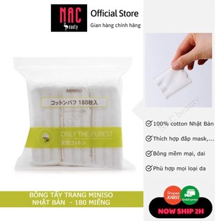 Gói 180 Miếng Bông Tẩy Trang Miniso Nhật Bản dầy dặn