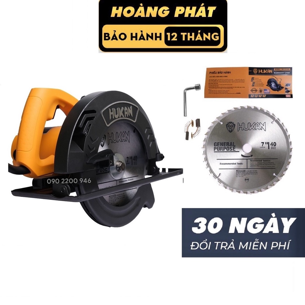 máy cắt gỗ Hukan CS185 1500w | máy cưa gỗ lưỡi 180 , dây đồng , cắt góc nghiêng 45 độ | tặng lưỡi 185mm | bảo hành 1 năm