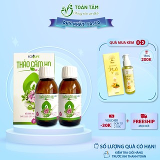 Combo 2 lọ siro thảo cầm ho Ecolife cho bé, siro thảo cầm ho, siro ho cho trẻ VIGOR Toàn Tâm