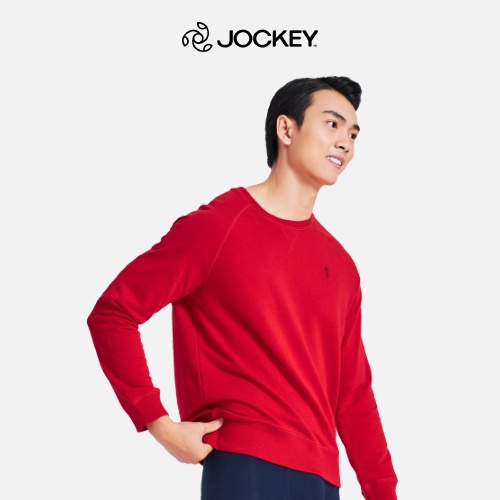 Áo Sweater Nam Jockey Chống Nhăn Màu Đỏ USA Originals - J1178