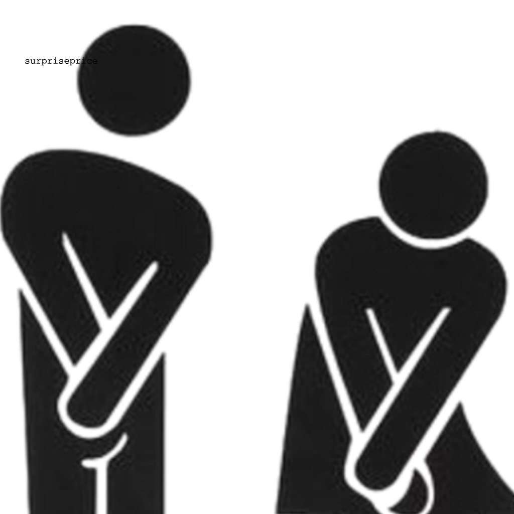 Sticker Dán Toilet Nam Nữ Hình Chữ Vui Nhộn