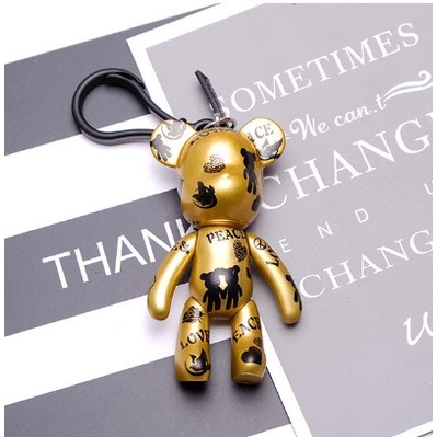Móc khóa gấu bạo lực Bearbrick kèm màu tự tô cho bé