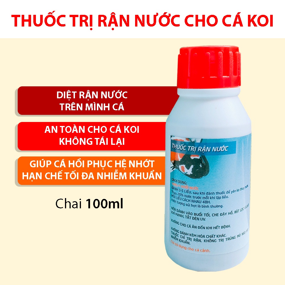 Trị rận nước cho cá Koi 100ml giá chỉ 50k tăng dinh dưỡng & đề kháng cho cá chép Nhật (áp mã giảm giá)