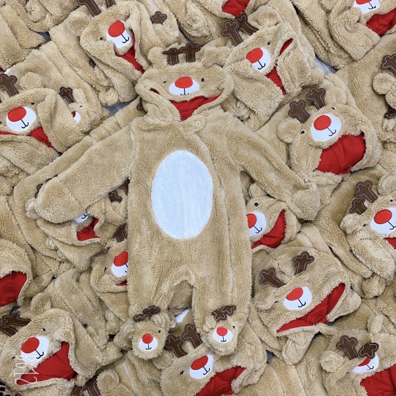 Body ủ lông hoạ tiết noen cực kỳ dễ thương dành cho bé từ sơ sinh đến 18 tháng