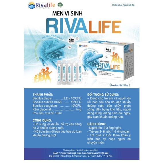 Men tiêu hóa men vi sinh RIVA LIFE